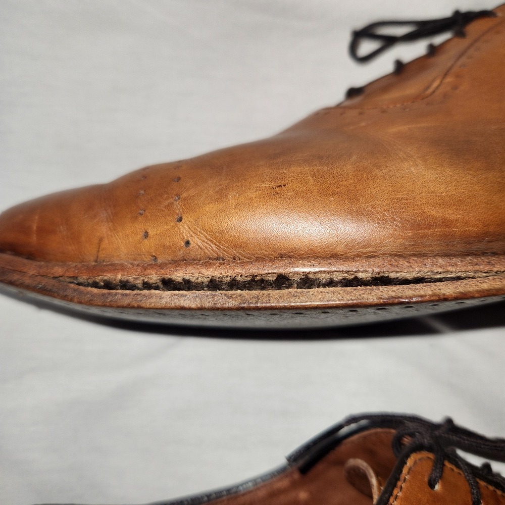 Allen Edmonds Vernon Oxford Brown Brogue Cap Toe Shoes Mens 10.5 D 8810 - Picture 14 of 16